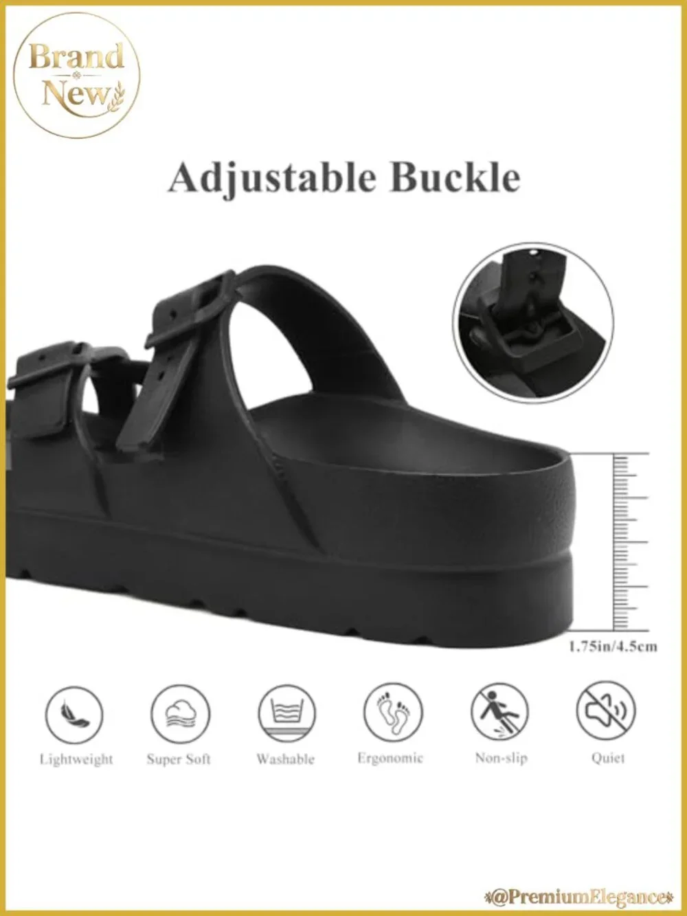 Women's Platform Flip Flops with Arch Support EVA Lightweight Chunky Slide